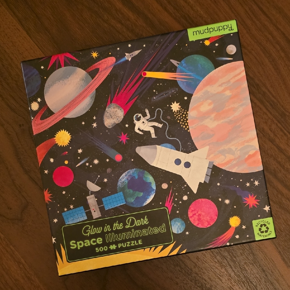 Mudpuppy Glow in the Dark Space Puzzle - 500 Pieces